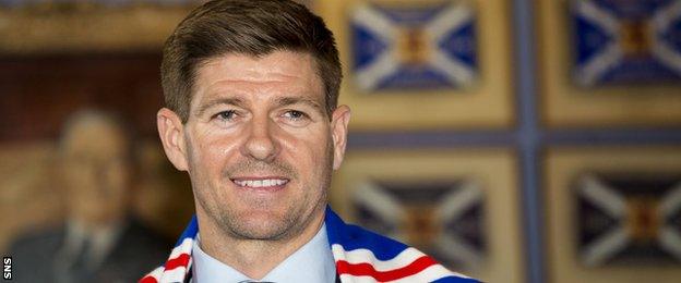 Rangers manager Steven Gerrard