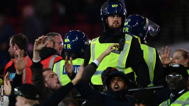 Crowd trouble at the London Stadium