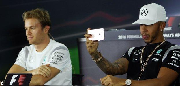 Nico Rosberg and Lewis Hamilton