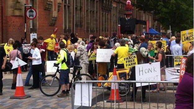 Anti-fracking protest