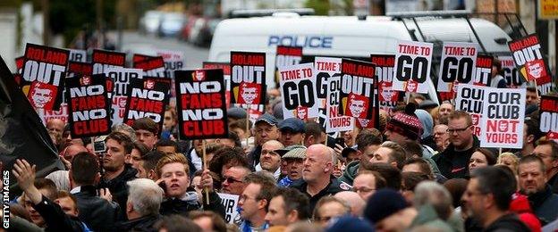 Charlton fans protest