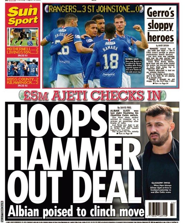 Scottish Sun back page