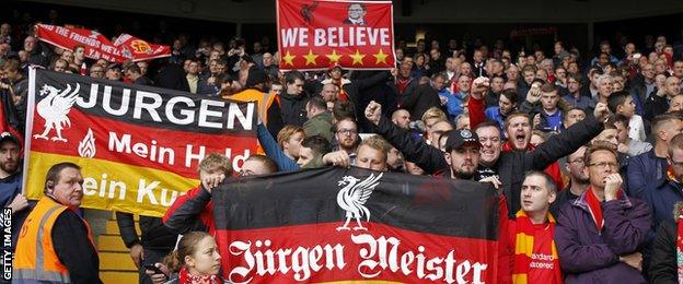 Liverpool supporters at White Hart Lane