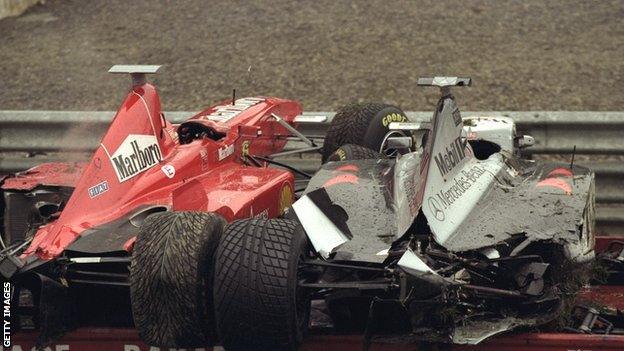 Eddie Irvine and David Coulthard