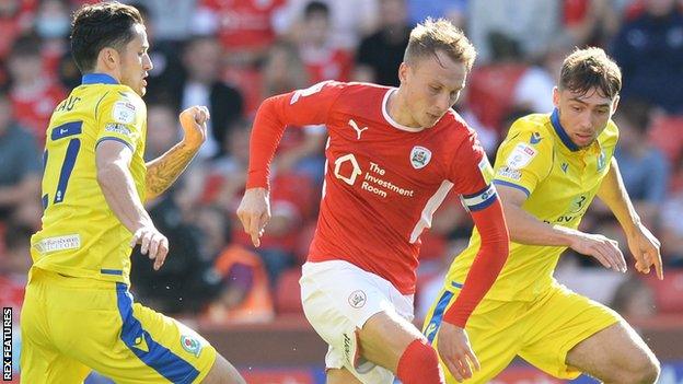 Barnsley skipper Cauley Woodrow was well marshalled by Blackburn's defence