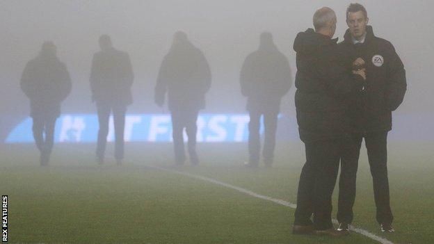 Fog at the Amex Stadium