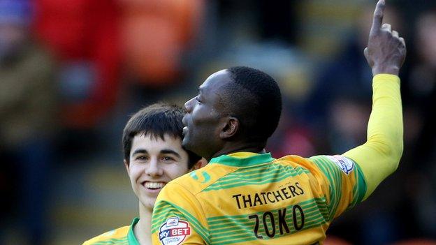 Yeovil Town striker Francois Zoko