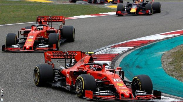 Sebastian Vettel and Charles Leclerc