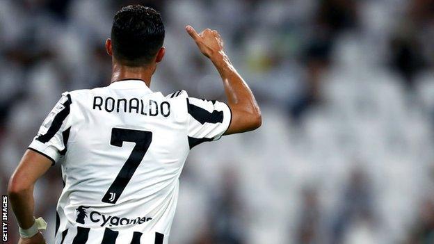 Cristiano Ronaldo in action for Juventus