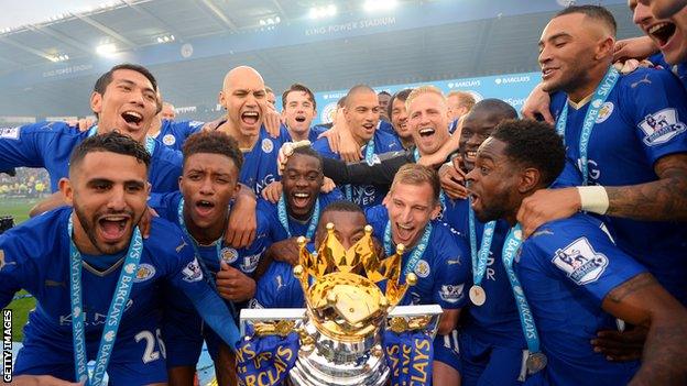 Leicester celebrate