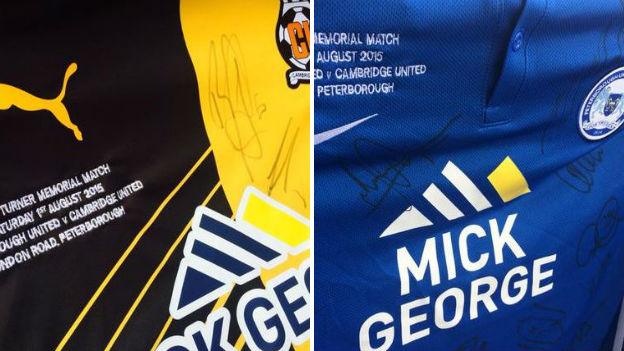 Signed Cambridge Utd and Peterborough Utd shirts