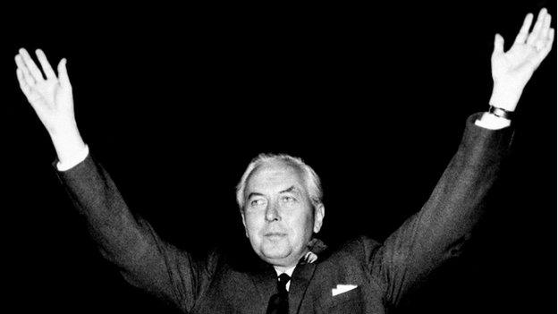 Former Labour prime minister Harold Wilson in 1964