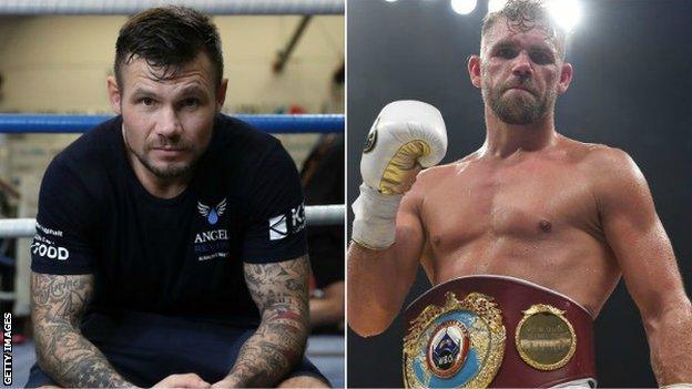 Saunders (right) has called his fight with Murray off twice