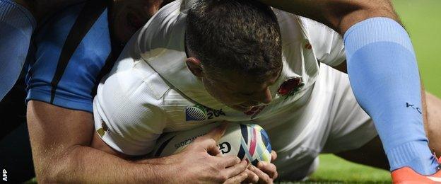 Nick Easter scores for England