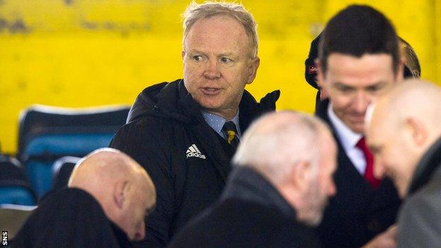 Scotland manager Alex McLeish at Firhill