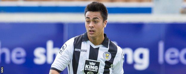 Cameron Howieson in action for St Mirren against Inverness Caledonian Thistle