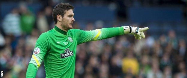 Craig Gordon in action for Celtic