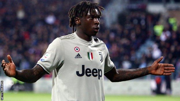 Moise Kean celebrates