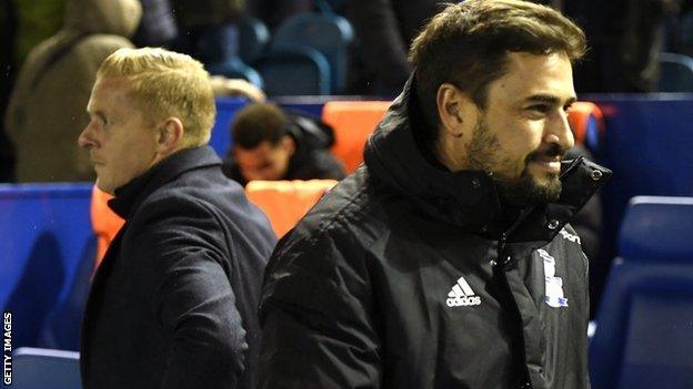 There was no conciliatory handshake before the game for former Birmingham City boss Garry Monk and his old Blues number two Pep Clotet