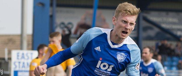 Russell McLean celebrates scoring