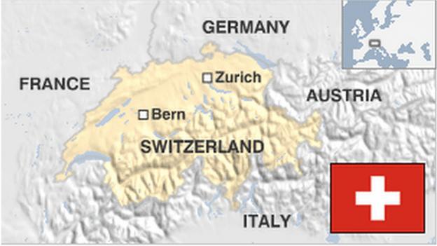 Map of Switzerland