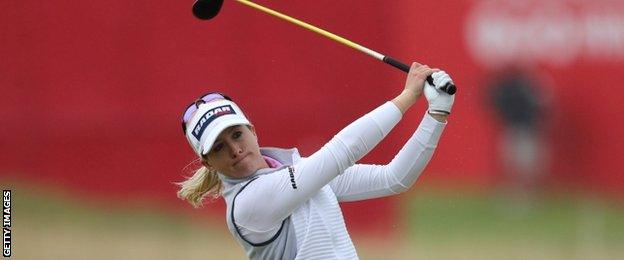 Jodi Ewart Shadoff plays a shot during her final round