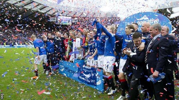 Rangers' final completed the first of a trophy double in 2010-11