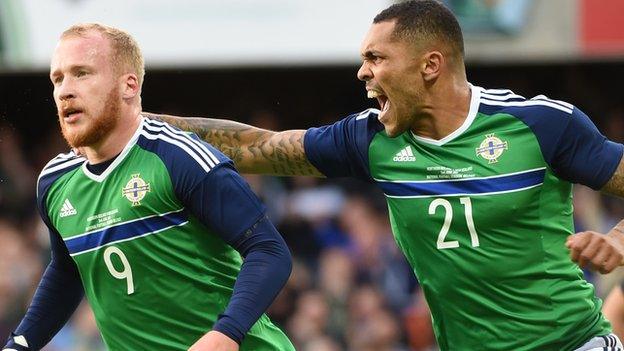 Liam Boyce and Josh Magennis impressed in their first-half partnership