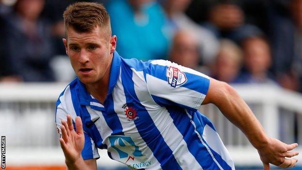 Jonathan Franks playing for Hartlepool United