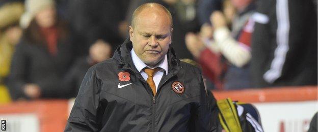 Mixu Paatelainen's Dundee United are three points adrift at the foot of the Scottish Premiership