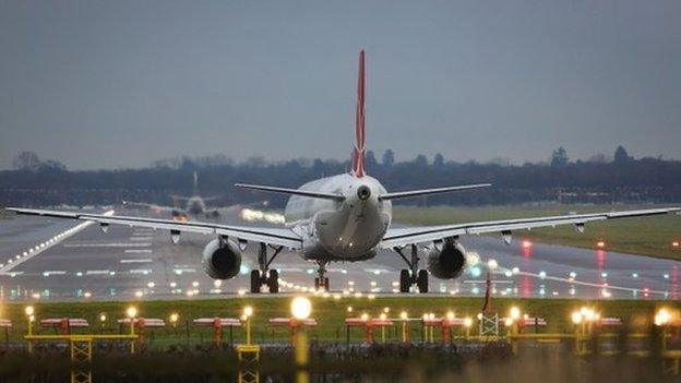 Easyjet plane landing at Gatwick