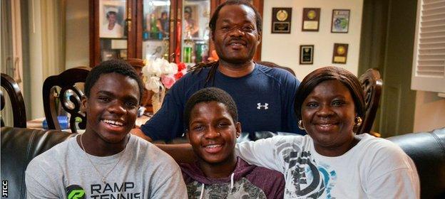 Frances Tiafoe and his family