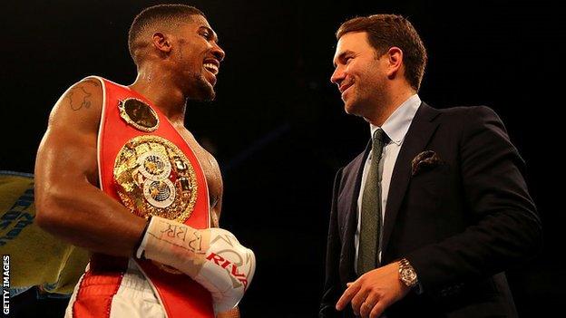 Anthony Joshua and Eddie Hearn