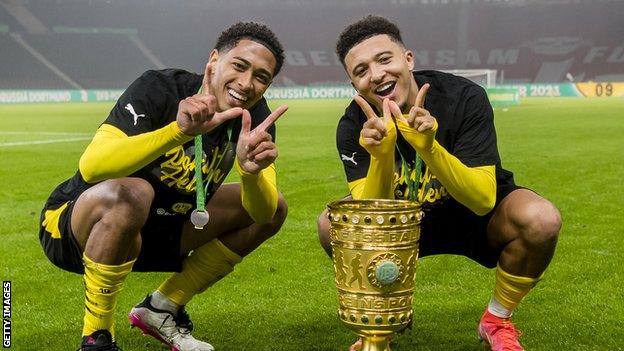 Jude Bellingham (left) and Jadon Sancho