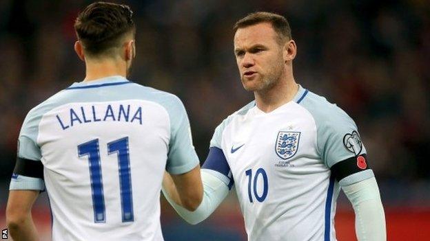 Wayne Rooney and Adam Lallana