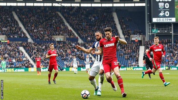 West Brom play Swansea at the Hawthorns