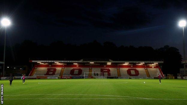 General view of Stevenage's home ground