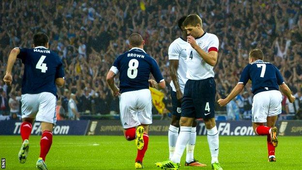 Scotland will return to Wembley to face England in the World Cup qualifiers