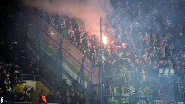 Celtic fans in Istanbul