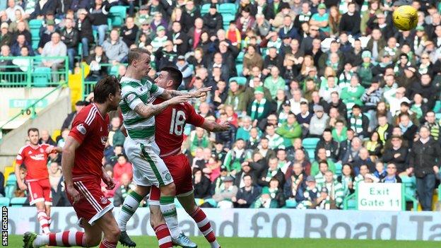 Leigh Griffiths heads Celtic in front