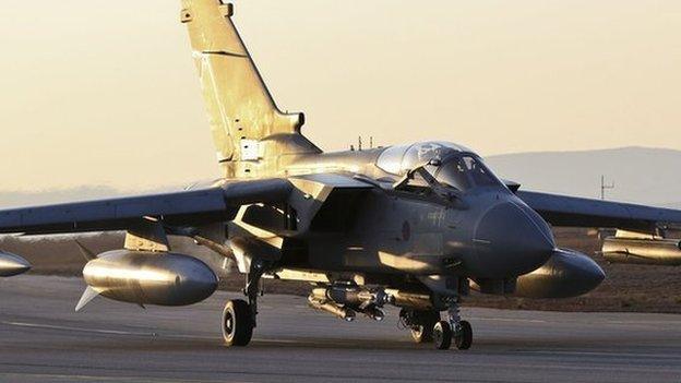 RAF Tornado GR4 returning to RAF Akrotiri in Cyprus after an armed mission in Iraq