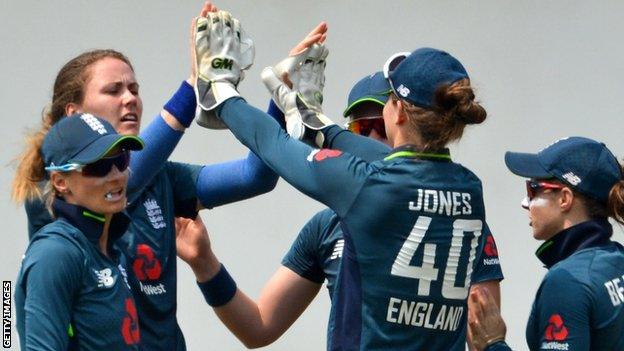 England celebrate a wicket during the game against the Sri Lanka Emerging team