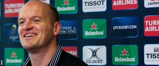 Glasgow Warriors head coach Gregor Townsend