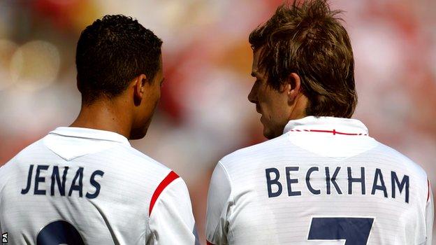 Jermaine Jenas and David Beckham