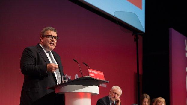 Labour MP Tom Watson speaking at a conference in September 2017