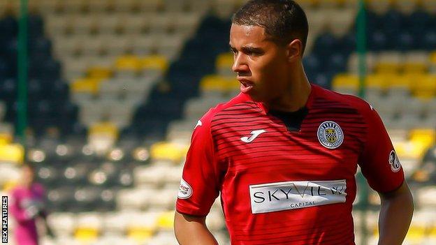 Ethan Erhahon in action for St Mirren