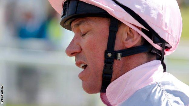 Jockey Frankie Dettori, rider of Too Darn Hot