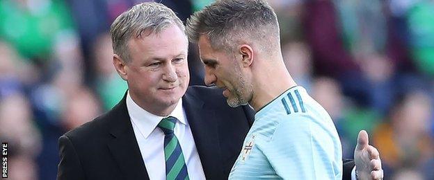 Aaron Hughes and Michael O'Neill