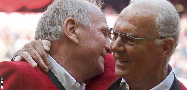 Uli Hoeness and Franz Beckenbauer