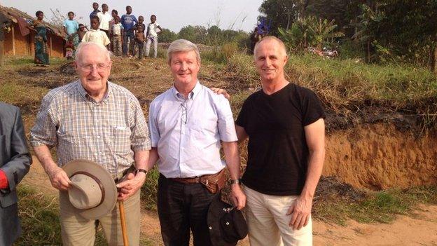 Bob with his sons Bill and David during their visit to Congo in 2014